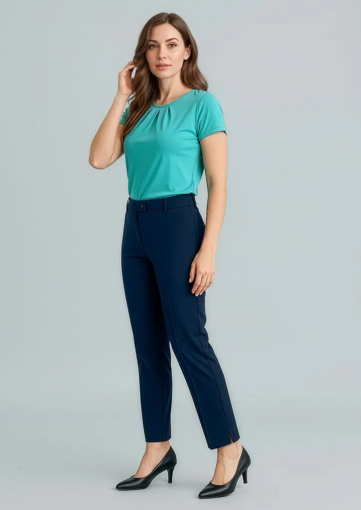 Biz Corporates Cool Stretch Womens Slim Leg Pant in Navy