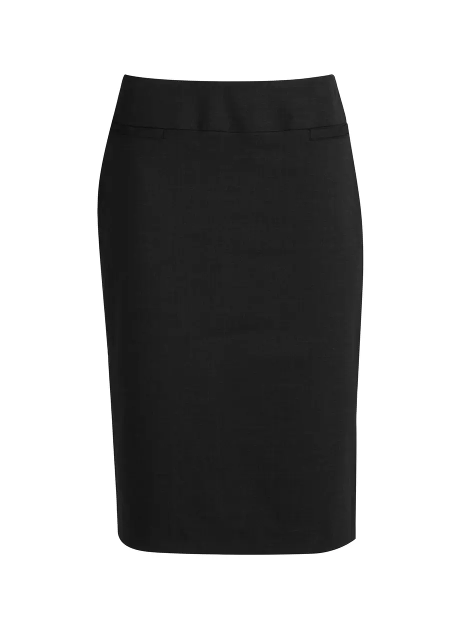 Biz Corporates Cool Stretch Womens Relaxed Fit Lined Skirt in Black