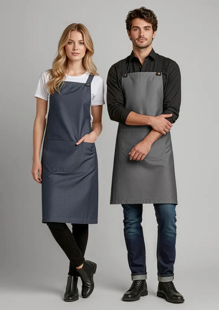 Biz Collection Urban Bib Apron in Slate