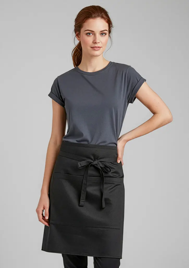 Biz Collection Short Waisted Apron in Black