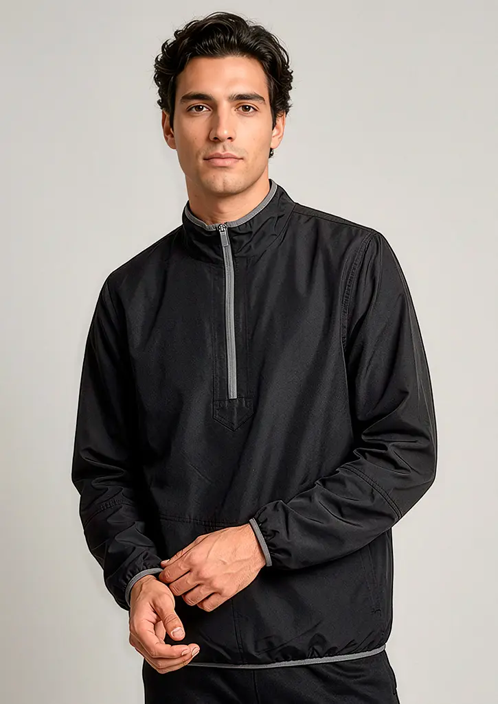 Biz Collection Adults Chill Pullover in Black/Charcoal