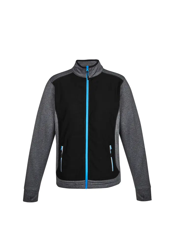 Biz Collection Ladies Aspen Hybrid Jacket in Grey/Black/Cyan
