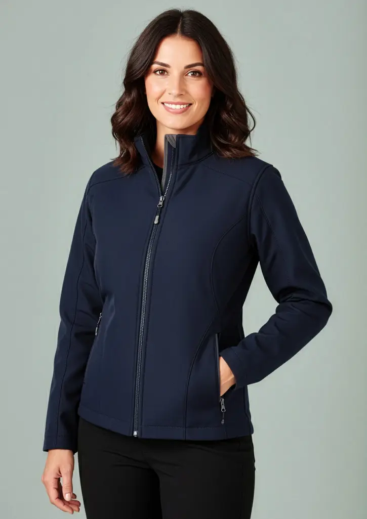 Biz Collection Geneva Womens Jacket in Navy/Graphite