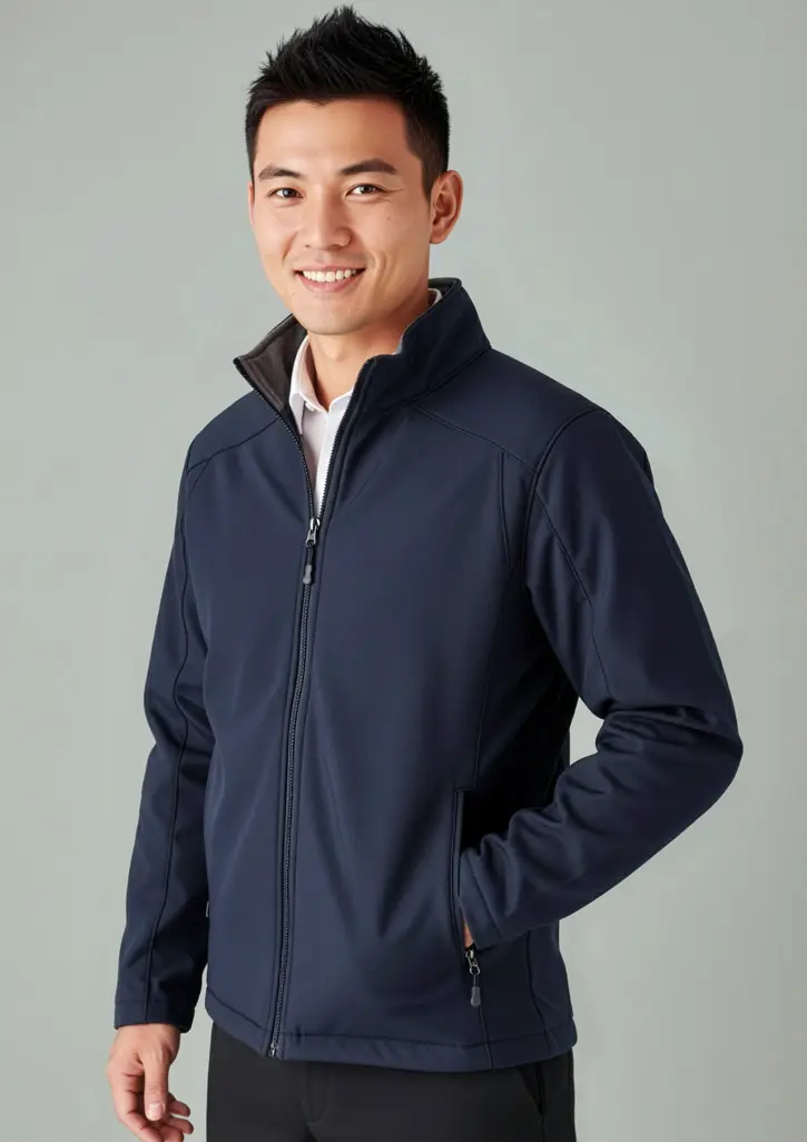 Biz Collection Geneva Mens Jacket in Navy/Graphite