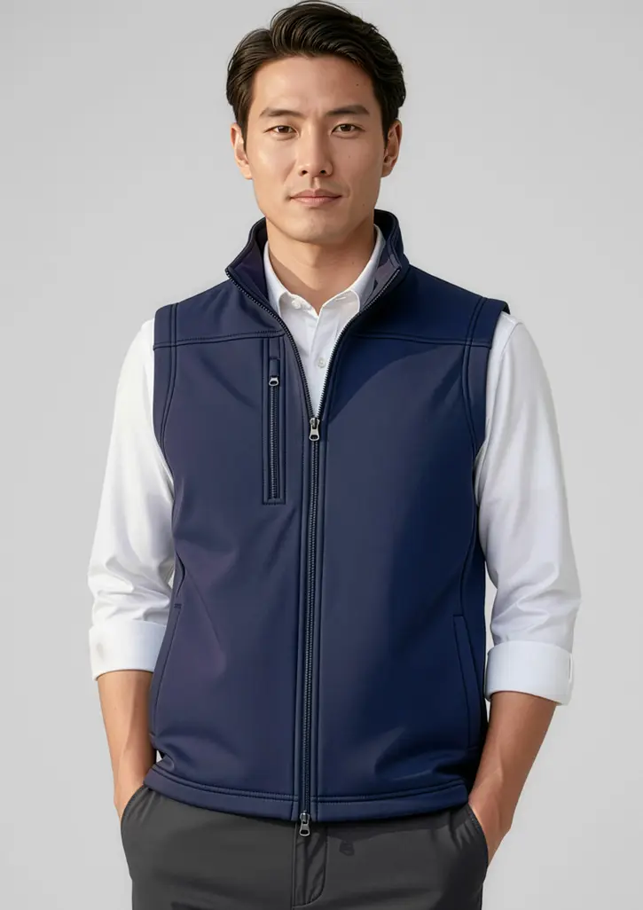 Biz Collection Softshell Mens Vest in Navy