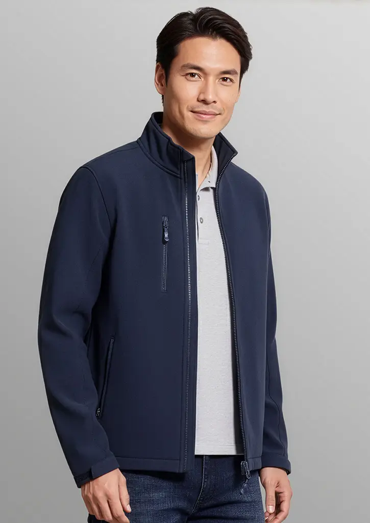 Biz Collection Mens Westland Soft Shell Jacket in Navy