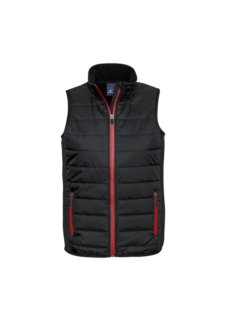 Biz Collection Stealth Mens Vest in Black/Red