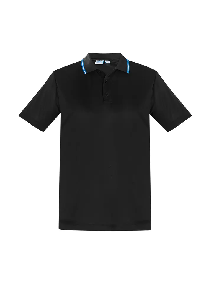 Biz Collection Ace Mens Plus Short Sleeve Polo in Black/Royal
