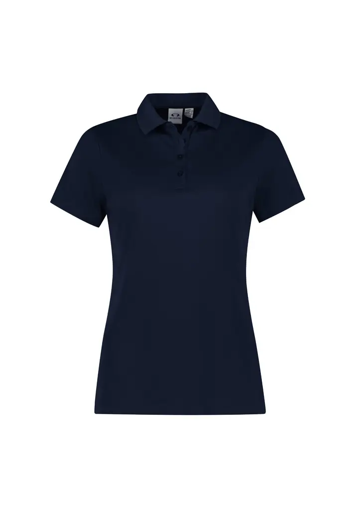 Biz Collection Action Womens Short Sleeve Polo in Navy