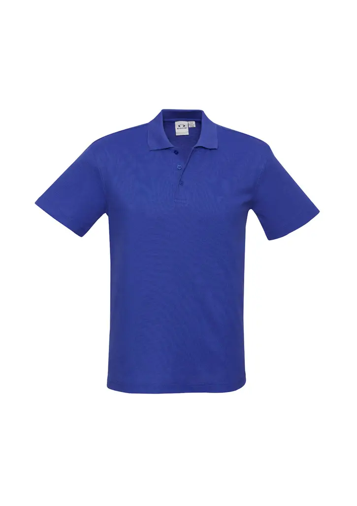 Biz Collection Crew Mens Short Sleeve Polo in Royal