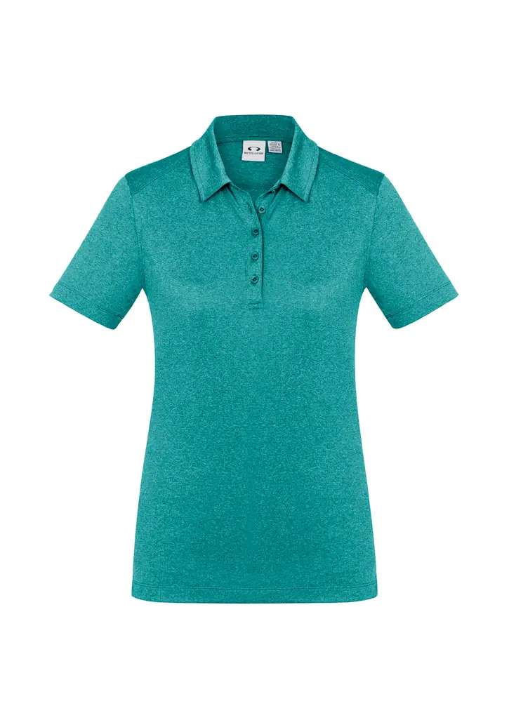 Biz Collection Aero Womens Short Sleeve Polo in Teal