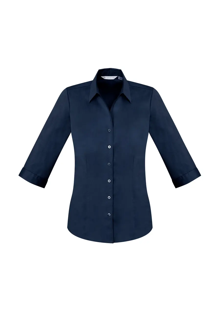 Biz Collection Monaco Womens 3/4 Sleeve Shirt in Ink