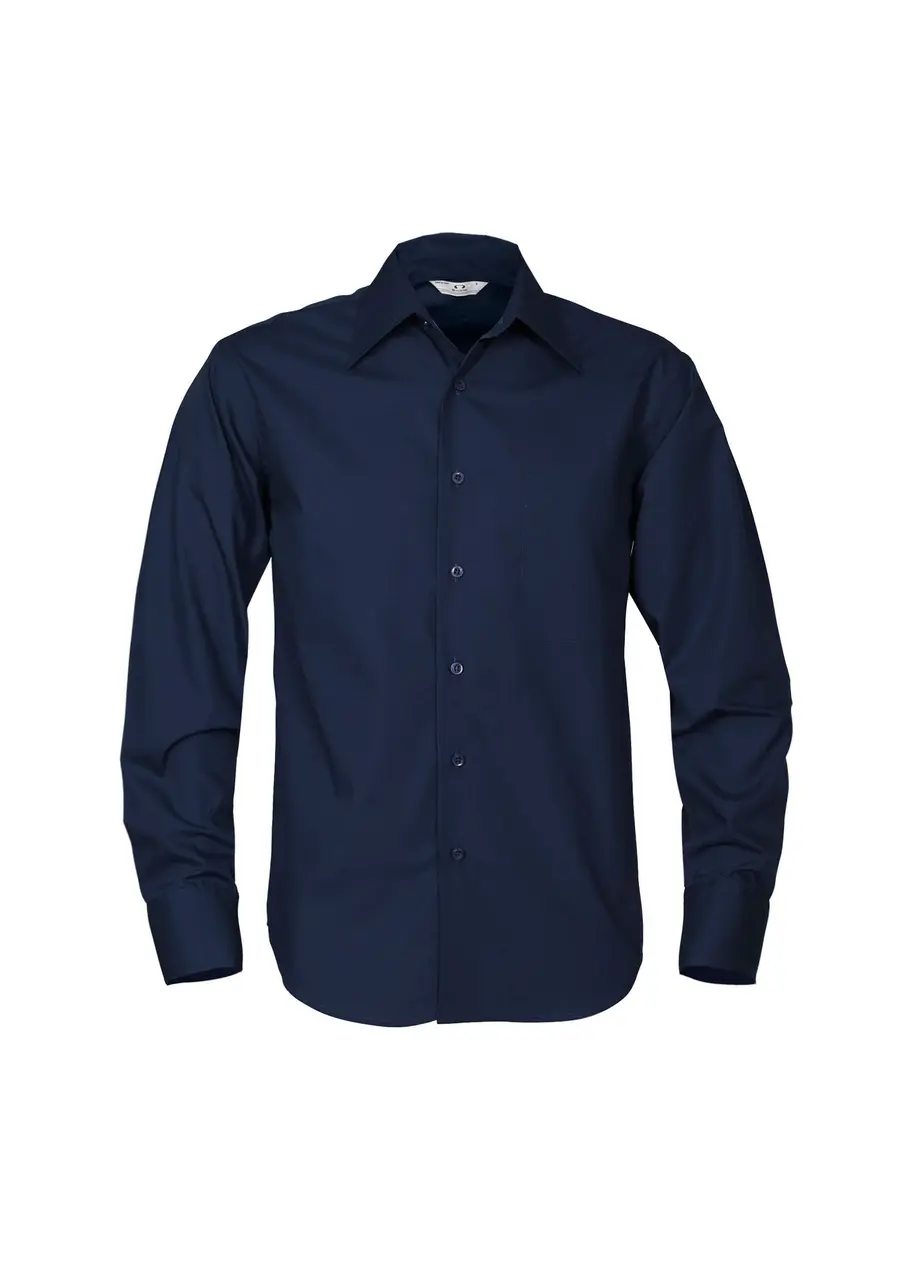 Biz Collection Metro Mens Long Sleeve Shirt in Navy
