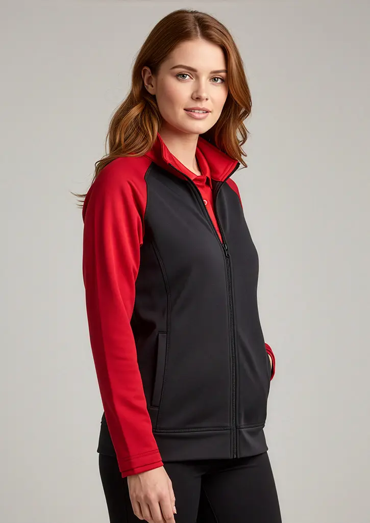 Biz Collection Hype Ladies Two Tone Jacket in Black/Red