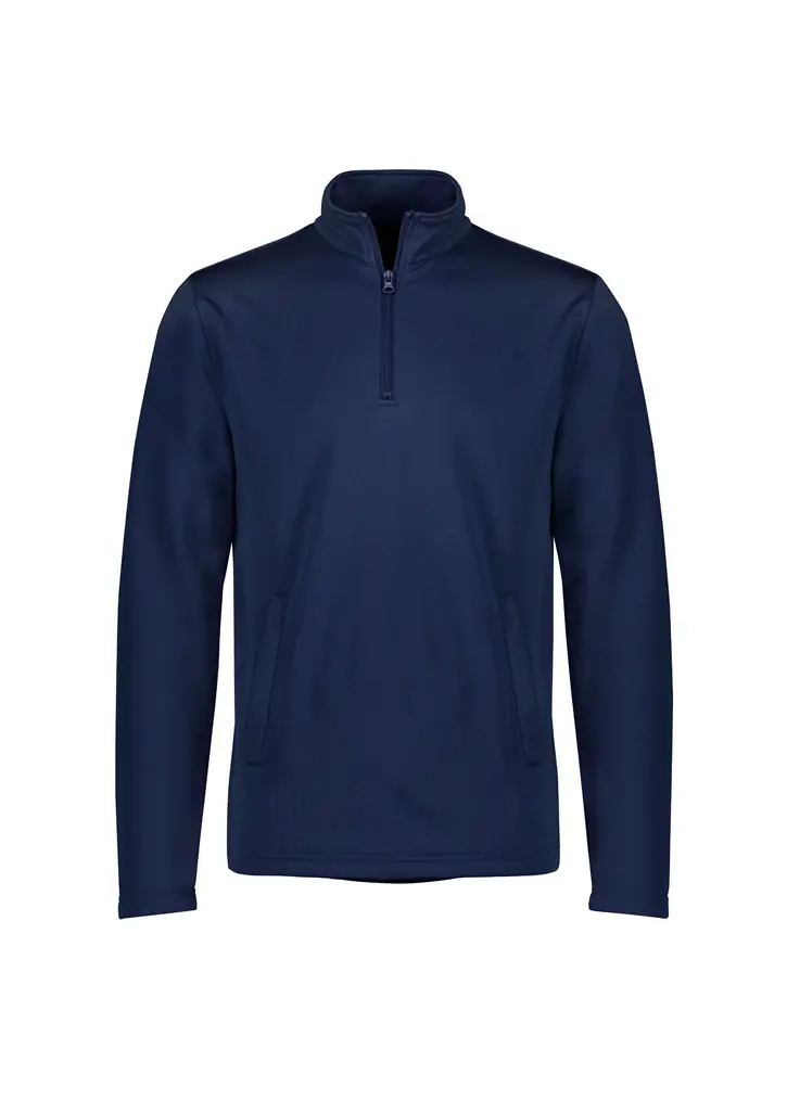 Biz Collection Mens Hype 1/4 Zip Pullover in Navy