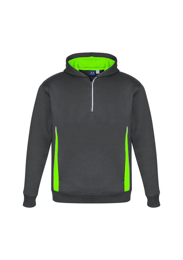 Biz Collection Renegade Kids Hoodie in Grey/Fluoro Lime/Silver