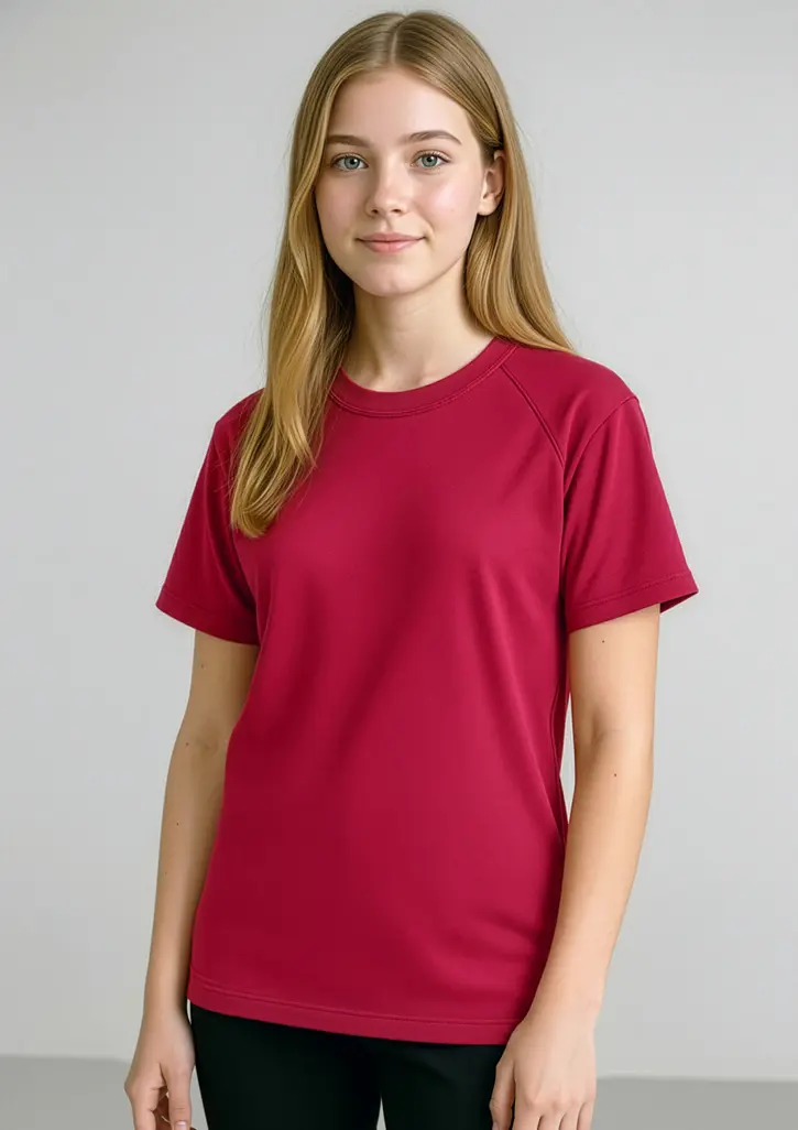 Biz Collection Sprint Kids Short Sleeve Tee in Red
