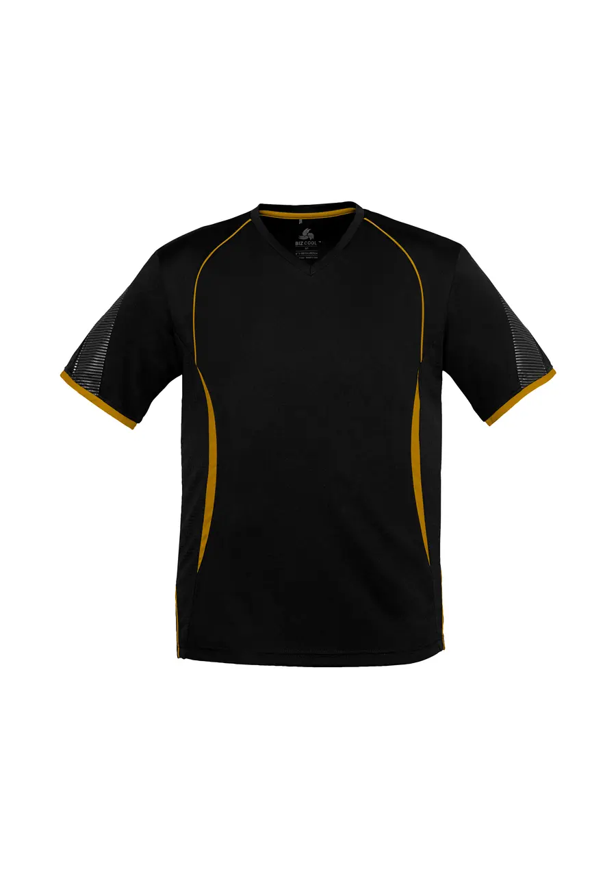 Biz Collection Razor Kids Short Sleeve Tee in Black/Gold