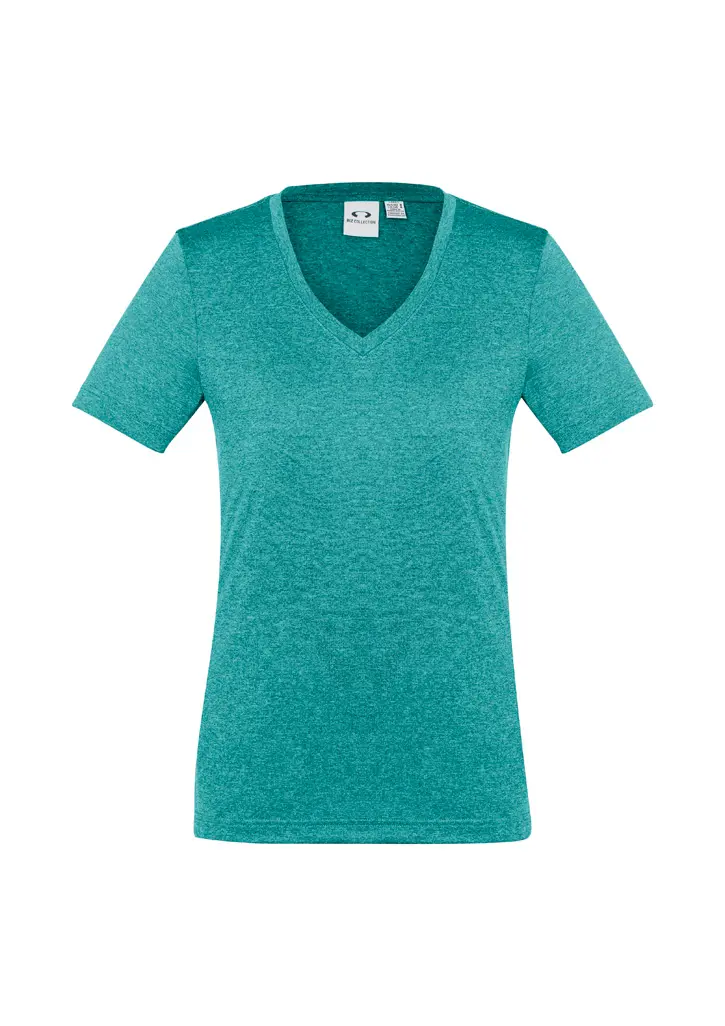 Biz Collection Aero Womens Short Sleeve Tee in Teal