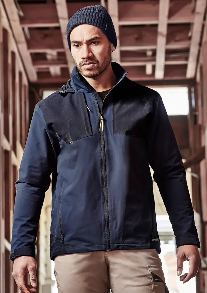 Syzmik Unisex Streetworx Stretch Waterproof Jacket in Navy/Dark Navy