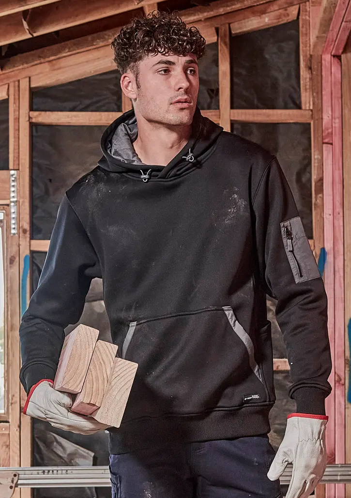 Syzmik Unisex Water Resistant Hoodie in Black