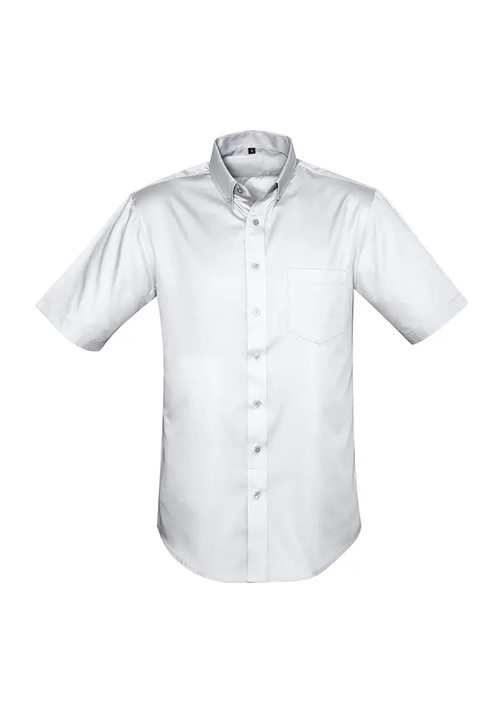 Biz Collection Dalton Mens Short Sleeve Shirt in White