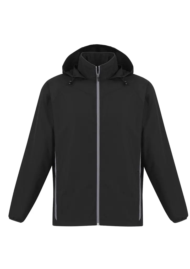 Biz Collection Adults Breeze Jacket in Black/Silver