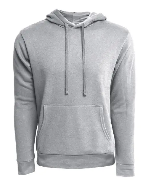 Next Level Unisex Laguna Sueded Hooded Sweatshirt in Heather Grey