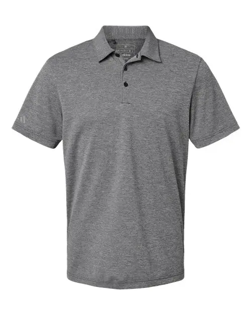 Adidas Men's Heathered Polo in Black Melange