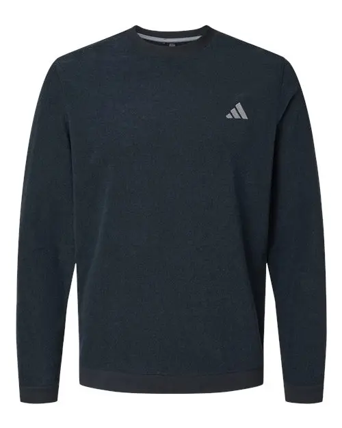 Adidas Men's Terry Loop Crewneck Sweatshirt in Black