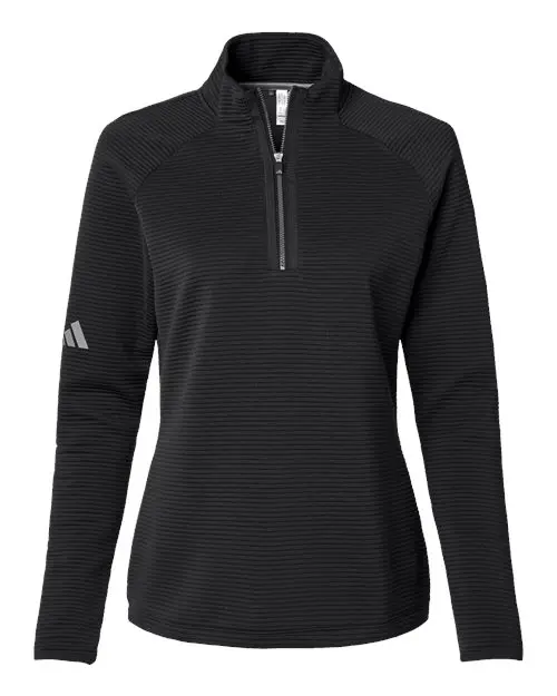 Adidas Women's Spacer Quarter-Zip Pullover in Black
