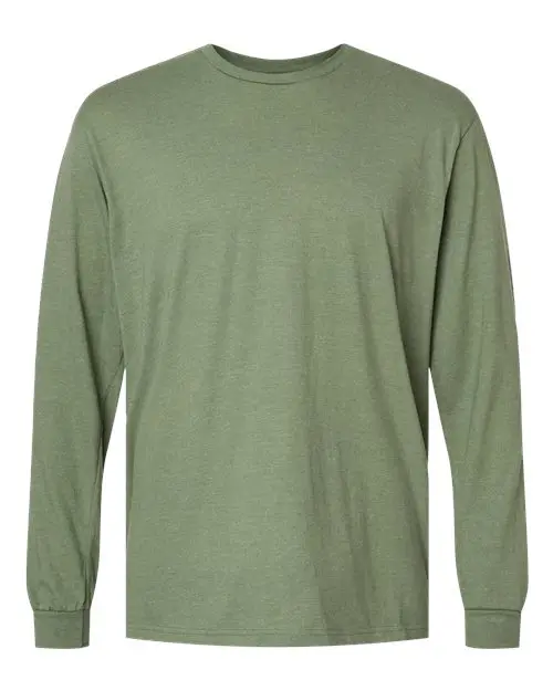 Gildan Unisex Softstyle CVC Long Sleeve T-Shirt in Cactus