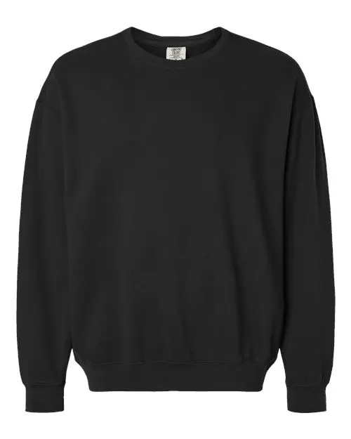 Comfort Colors Unisex Garment-Dyed Lightweight Crewneck Sweatshirt in Black