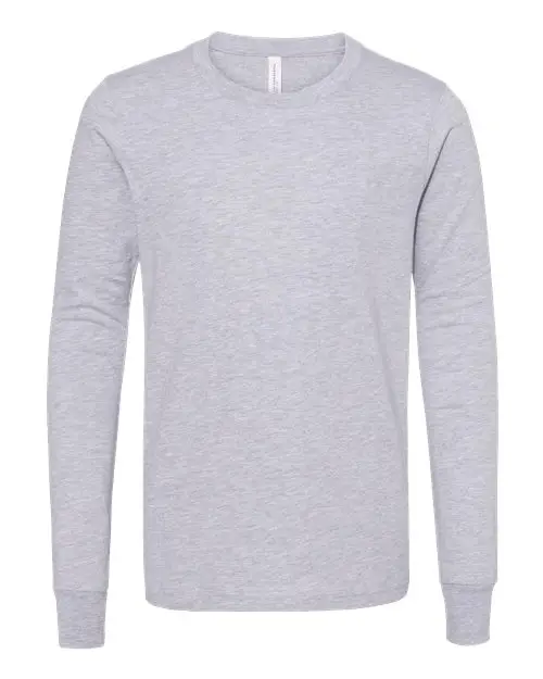 Bella + Canvas Youth Heather CVC Long Sleeve Tee in Athletic Heather
