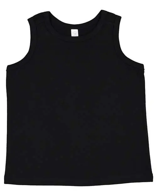 Rabbit Skins Toddler Fine Jersey Tank in Black