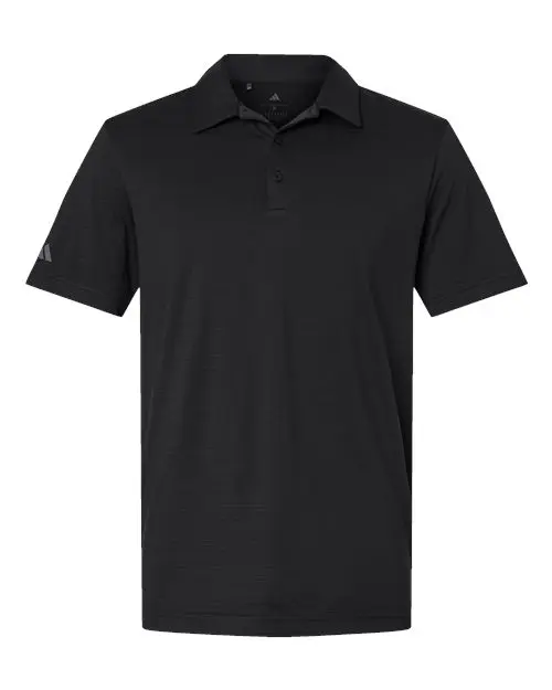 Adidas Men's Textured Stripe Polo in Black