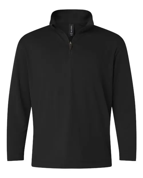 AllPro Youth Pro-Lock Performance Quarter-Zip Pullover in Black