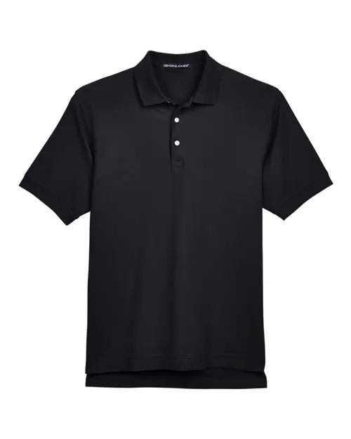 Devon & Jones Men's Pima Piqué Polo in Black