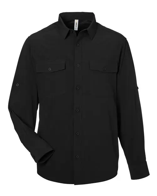 Core365 Men's Ultra UVP Marina Shirt in Black