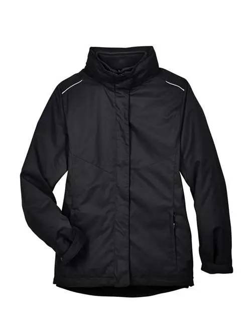 Core365 Women's 3-in-1 Jacket with Fleece Liner in Black