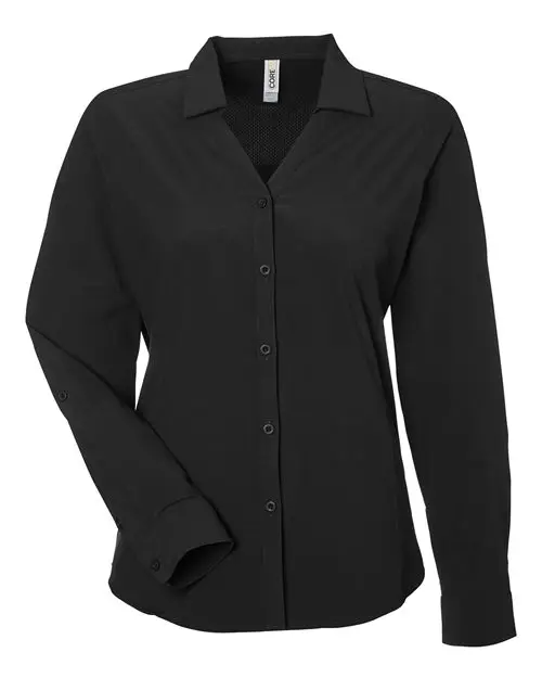 Core365 Women's Ultra UVP Marina Shirt in Black