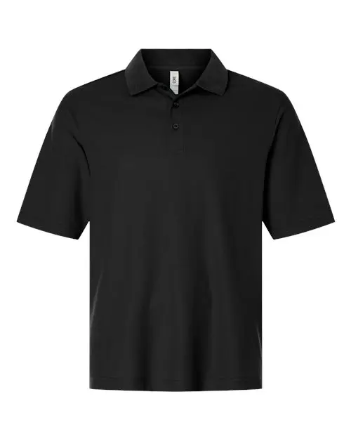 Core365 Men's Tall Resolve CVC Performance Pique Polo in Black