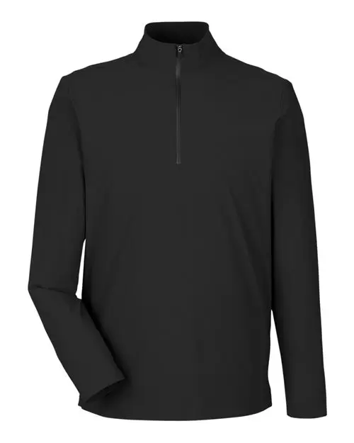 Devon & Jones Men's CrownLux Performance Windsor Welded Quarter-Zip Pullover in Black
