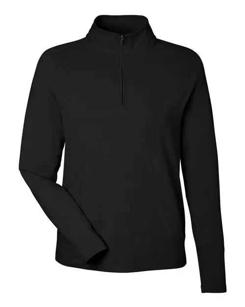 Devon & Jones Women's Raleigh Stretch Quarter-Zip Pullover in Black