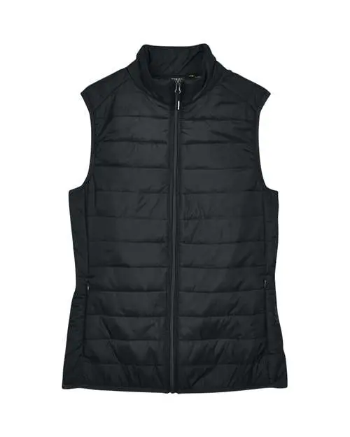 Core365 Women's Prevail Packable Puffer Vest in Black