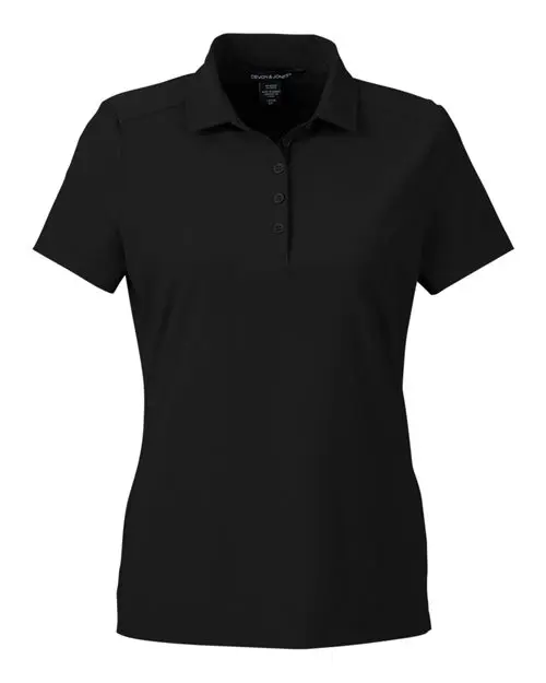 Devon & Jones Women's CrownLux Performance Windsor Welded Polo in Black