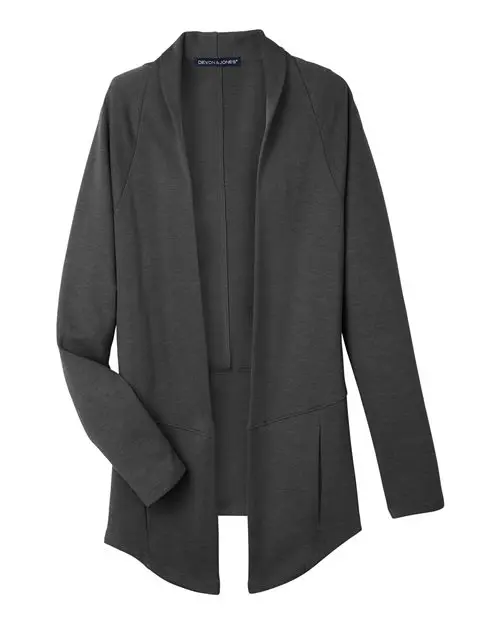 Devon & Jones Women's New Classics Charleston Cardigan in Black Melange