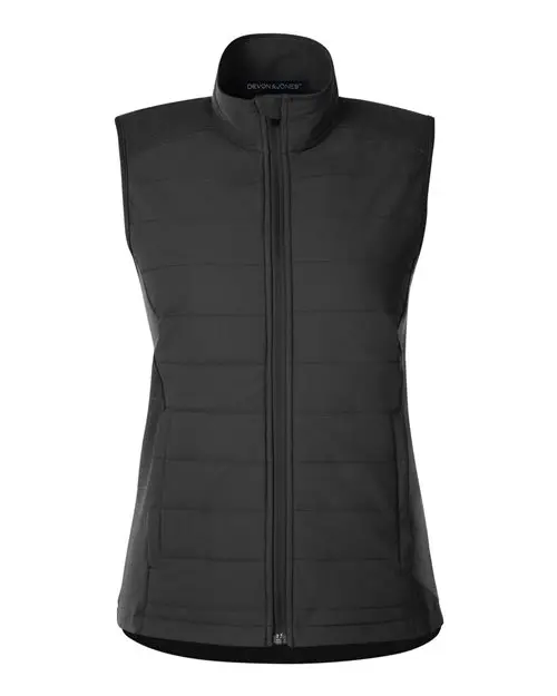 Devon & Jones Women's New Classics Charleston Hybrid Vest in Graphite Melange/ Graphite
