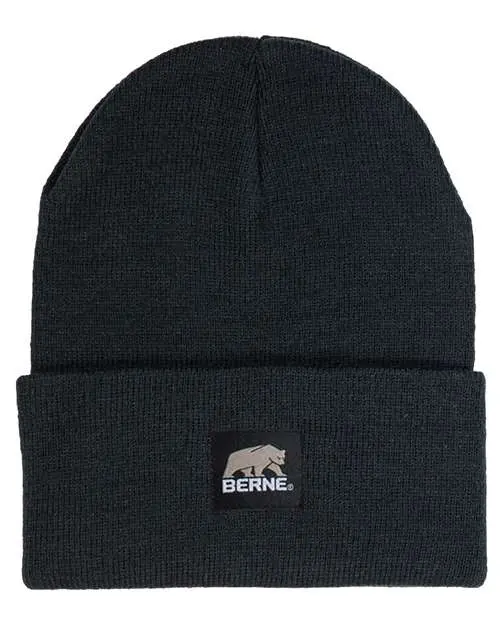 Berne Apparel Heritage Knit Cuff Beanie in Black