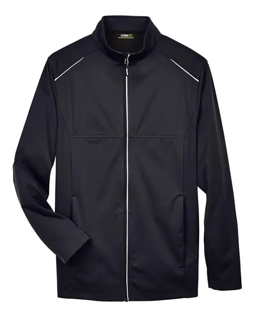 Core365 Men's Tall Techno Lite Three-Layer Knit Tech-Shell in Black